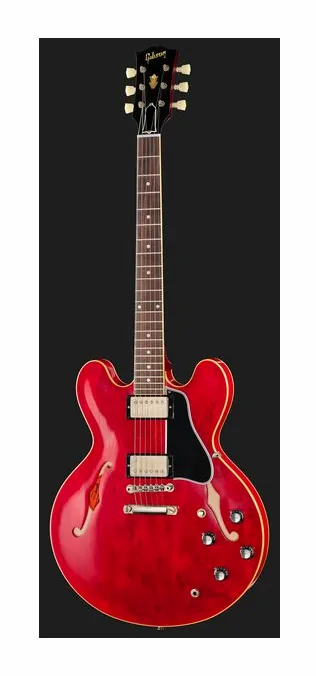 Gibson 1961 ES-335 Reissue 60s CH VOS, curvas del cuerpo vistas desde arriba