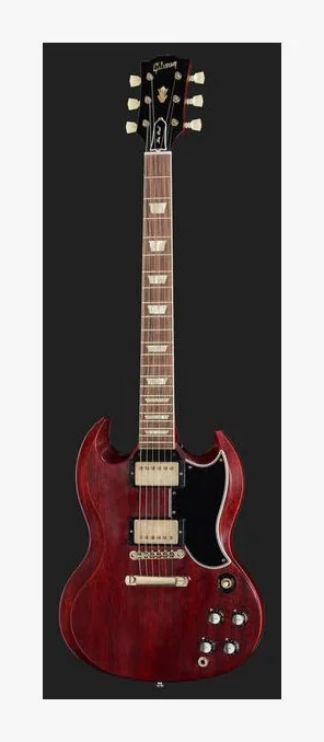 Gibson 1961 SG Standard Cherry VOS, pala con clavijeros y logotipo