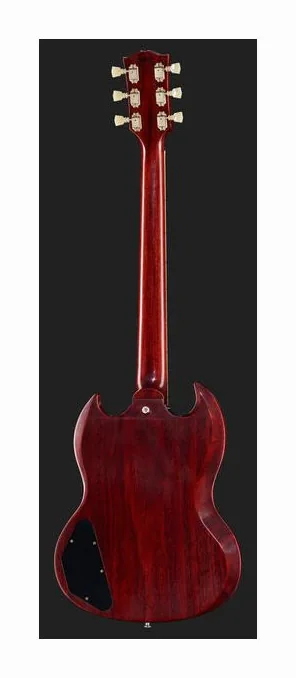 Gibson 1961 SG Standard Cherry VOS, pala con clavijeros y logotipo