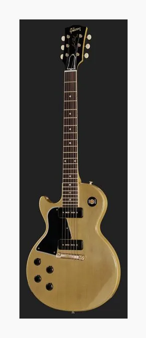 Gibson 57 LP Junior SC TV Yellow HA, cejuela y primeras posiciones del diapasón