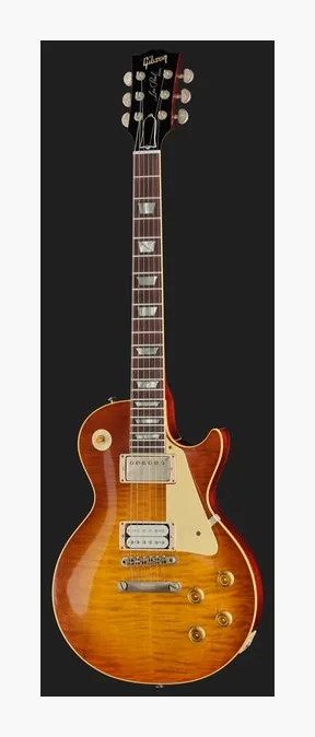 Gibson 59 Les Paul Standard CM LA CS, curvas del cuerpo vistas desde arriba