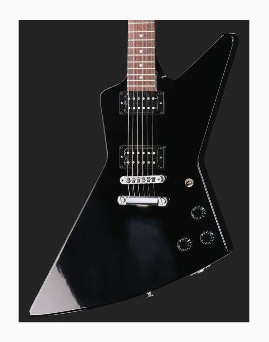 Gibson 80s Explorer Ebony, selector de pastillas y jack de salida