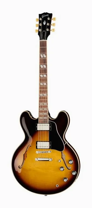 Gibson ES-345 Vintage Burst fotografiado de frente