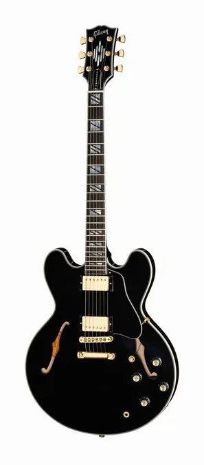 Gibson ES Supreme Blueberry Burst encuadrado de frente sobre fondo neutro