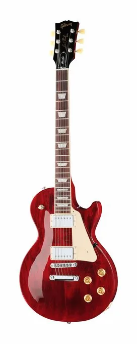 Gibson Les Paul Custom 70s Ebony encuadrado de frente sobre fondo neutro