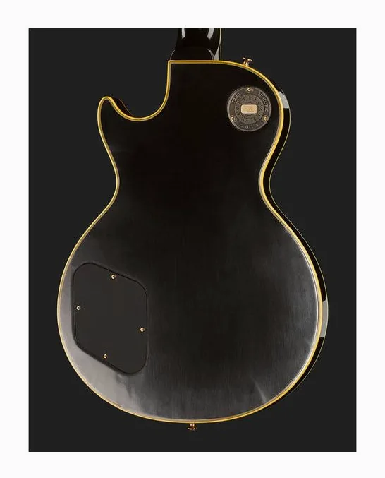 Gibson LP Custom 54 Black Beauty VOS, pala con clavijeros y logotipo