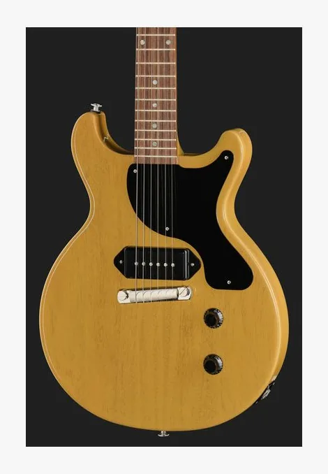 Gibson LP Junior Double Cut Ebony, curvas del cuerpo vistas desde arriba