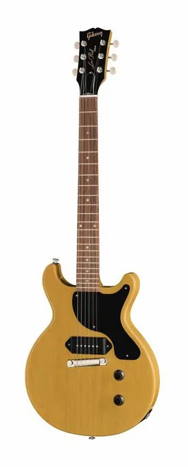 Gibson LP Junior Double Cut Ebony fotografiado de frente