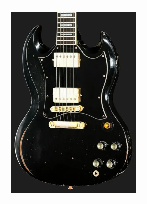 Gibson SC Custom EB Batwing HA CS, mástil y diapasón vistos de lado