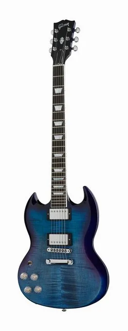 Gibson SG Modern TBF encuadrado de frente sobre fondo neutro