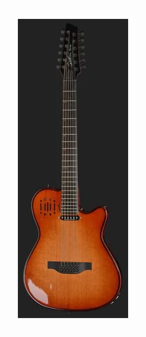 Godin A12 Ultra Dlx Lightburst, perfil lateral del cuerpo