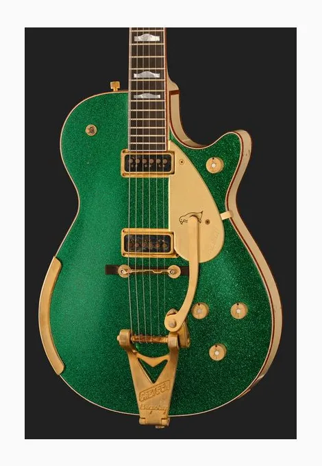 Gretsch 6134CST 55 Penguin LPB Relic, curvas del cuerpo vistas desde arriba
