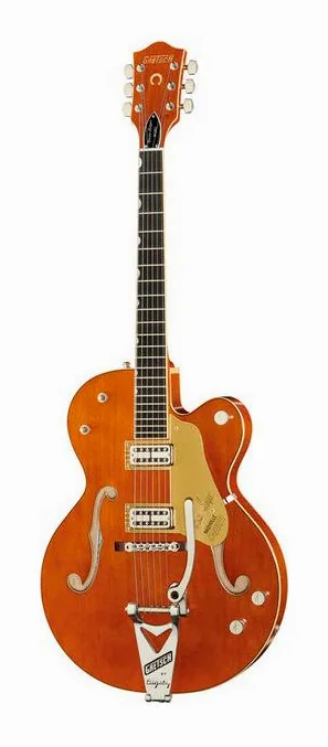 Gretsch Brian Setzer G6120T-BSNSH BK encuadrado de frente sobre fondo neutro