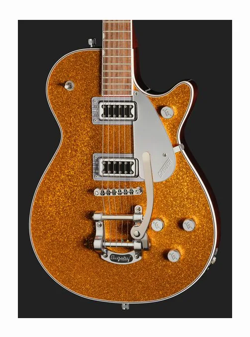 Gretsch EMTC Sparkle Jet FT SLV SPK, curvas del cuerpo vistas desde arriba