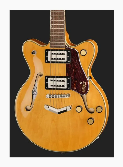 Gretsch G2655 STRML CB JR DC VLAMB, cuerpo y acabado en primer plano