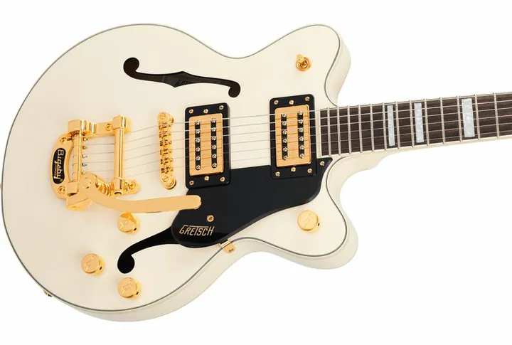 Gretsch G2655TG LTD STRML CB JR TG VWT, cejuela y primeras posiciones del diapasón