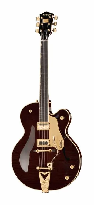 Gretsch G6122T-59VS Chet Atkins CG WS encuadrado de frente sobre fondo neutro