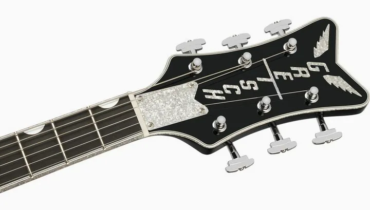 Gretsch G6134T-58 Penguin LTD BLPRL, mástil y diapasón vistos de lado