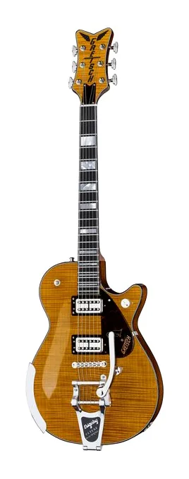 Gretsch G6134TFM-NH Nigel Hendroff AF encuadrado de frente sobre fondo neutro