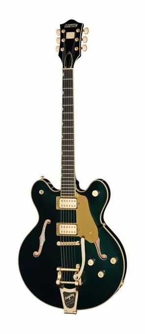 Gretsch Pro Broadkaster JR LX BLKBRY encuadrado de frente sobre fondo neutro