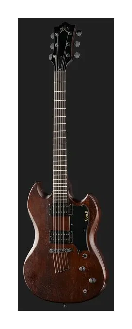 Guild Polara Limited Vintage Walnut, mástil y diapasón vistos de lado