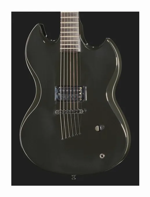 Guild Polara Night Edition Tungsten, mástil y diapasón vistos de lado