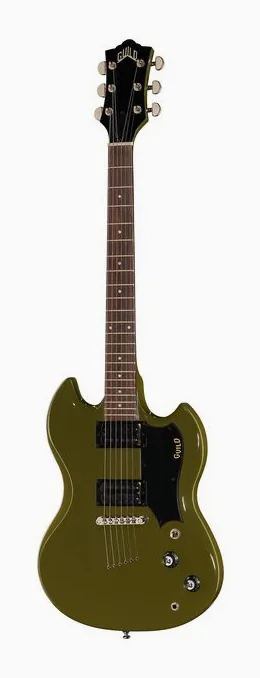 Guild Polara Phantom Green encuadrado de frente sobre fondo neutro