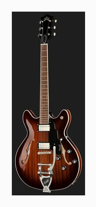 Guild Starfire I SC Antique Burst, cuerpo y acabado en primer plano