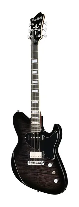 Hagstrom Adina Dark Storm en primer plano frontal