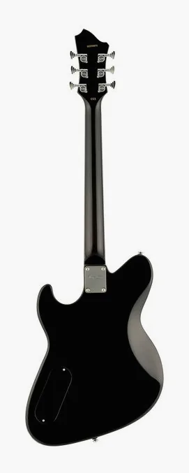 Hagstrom Adina Purple Burst, curvas del cuerpo vistas desde arriba