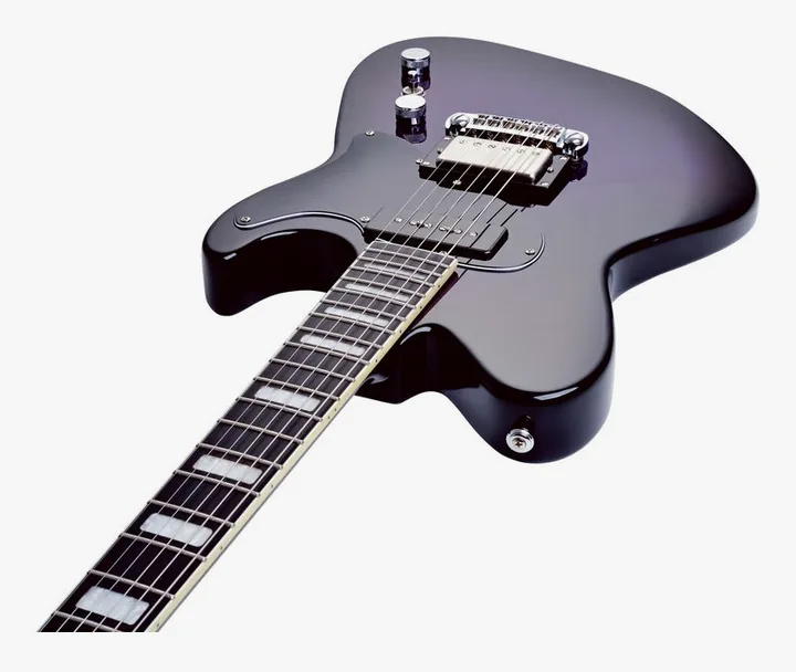Hagstrom Adina Purple Burst, selector de pastillas y jack de salida