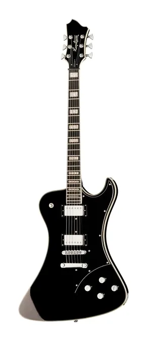 Hagstrom Fantomen Black fotografiado de frente