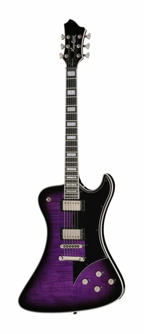 Hagstrom Fantomen Mystique Burst encuadrado de frente sobre fondo neutro