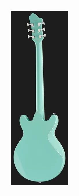 Hagstrom Megin Aged Sky Blue, cejuela y primeras posiciones del diapasón