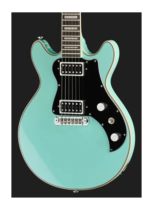 Hagstrom Megin Aged Sky Blue, selector de pastillas y jack de salida