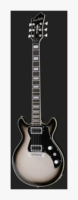 Hagstrom Megin Grey Burst, cejuela y primeras posiciones del diapasón