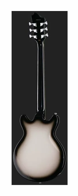 Hagstrom Megin Grey Burst, cuerpo y acabado en primer plano