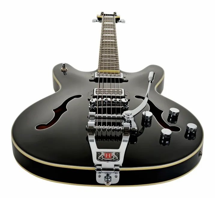 Hagstrom Tremar Viking Baritone DLX BLK, curvas del cuerpo vistas desde arriba