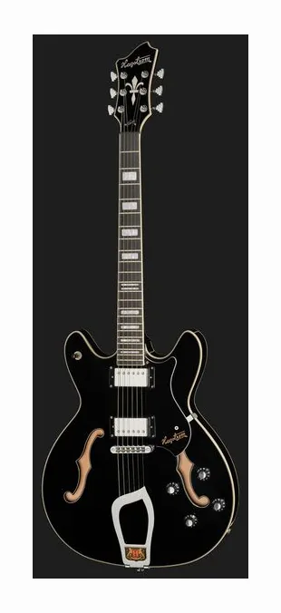 Hagstrom Viking Black, pala con clavijeros y logotipo