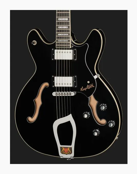 Hagstrom Viking Black, cejuela y primeras posiciones del diapasón