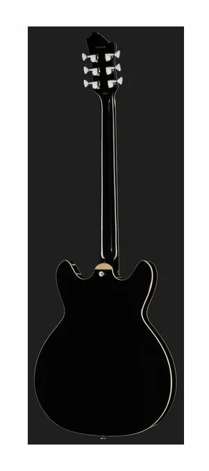 Hagstrom Viking Deluxe Baritone BK, cuerpo y acabado en primer plano
