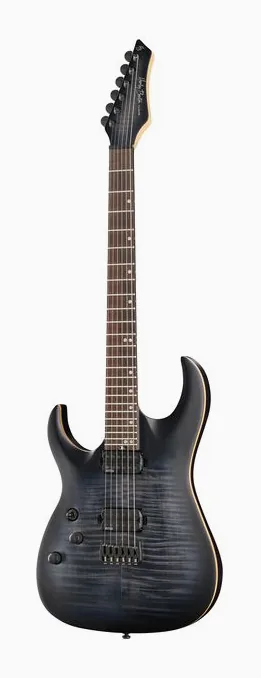 Harley Benton Amarok-6 BKNT Flame Burst visto de frente