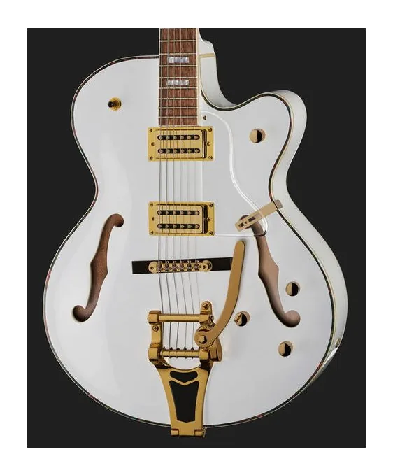 Harley Benton BigTone Trem White, vista trasera del cuerpo