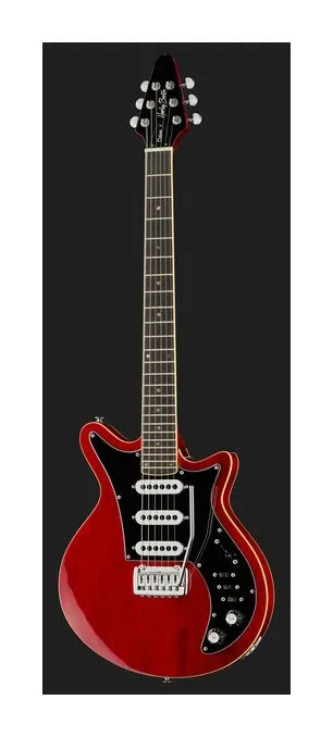 Harley Benton BM-75 Trans Red Deluxe Series, selector de pastillas y jack de salida