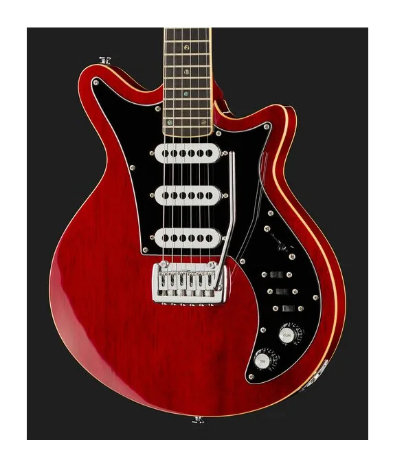 Harley Benton BM-75 Trans Red Deluxe Series, selector de pastillas y jack de salida