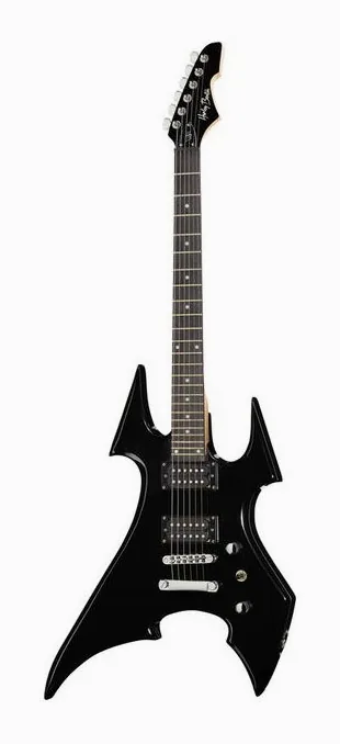 Harley Benton BS-20BK Rock Series en primer plano frontal