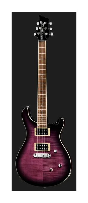 Harley Benton CST-24 Black Cherry Flame, cuerpo y acabado en primer plano