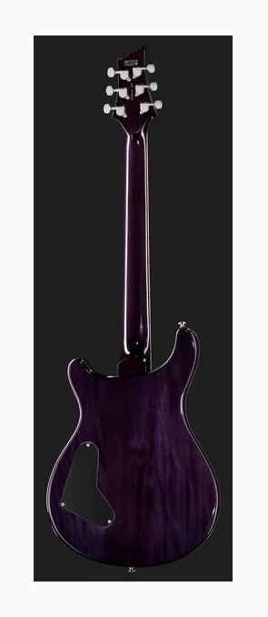 Harley Benton CST-24 Black Cherry Flame, mástil y diapasón vistos de lado
