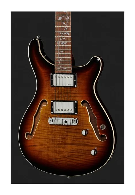 Harley Benton CST-24HB TOL Tobacco Flame, selector de pastillas y jack de salida