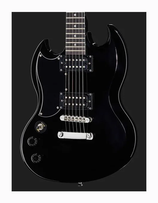 Harley Benton DC-200LH BK Student Series, puente y clavijeros de afinación